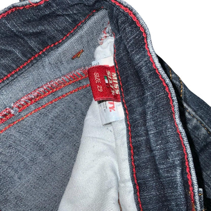 90s Y2K Miss Sixty Nikolas Blue Low-Rise Snap Button Flare Jeans W27" L31" UK 8