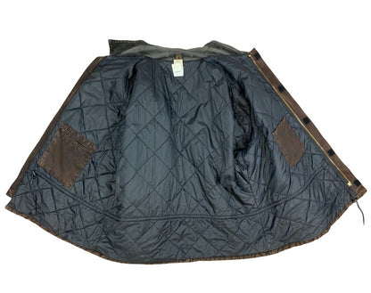 Vtg Carhartt Brown Duck Canvas Heavy Workwear Jacket Quilt Lined Distressed 4XL