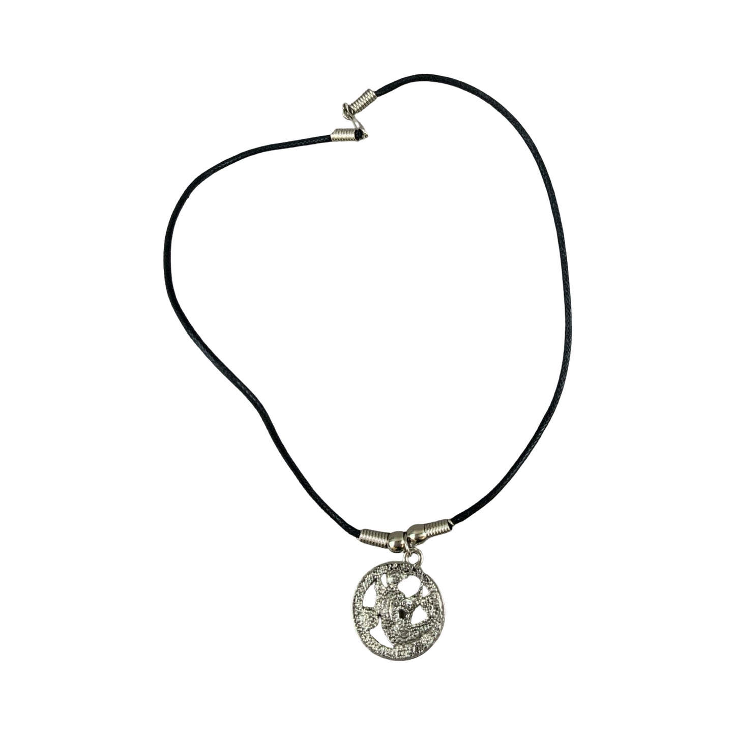 Vintage Deadstock 90s Y2K Pink Gem Aries Zodiac Symbol Thong Necklace