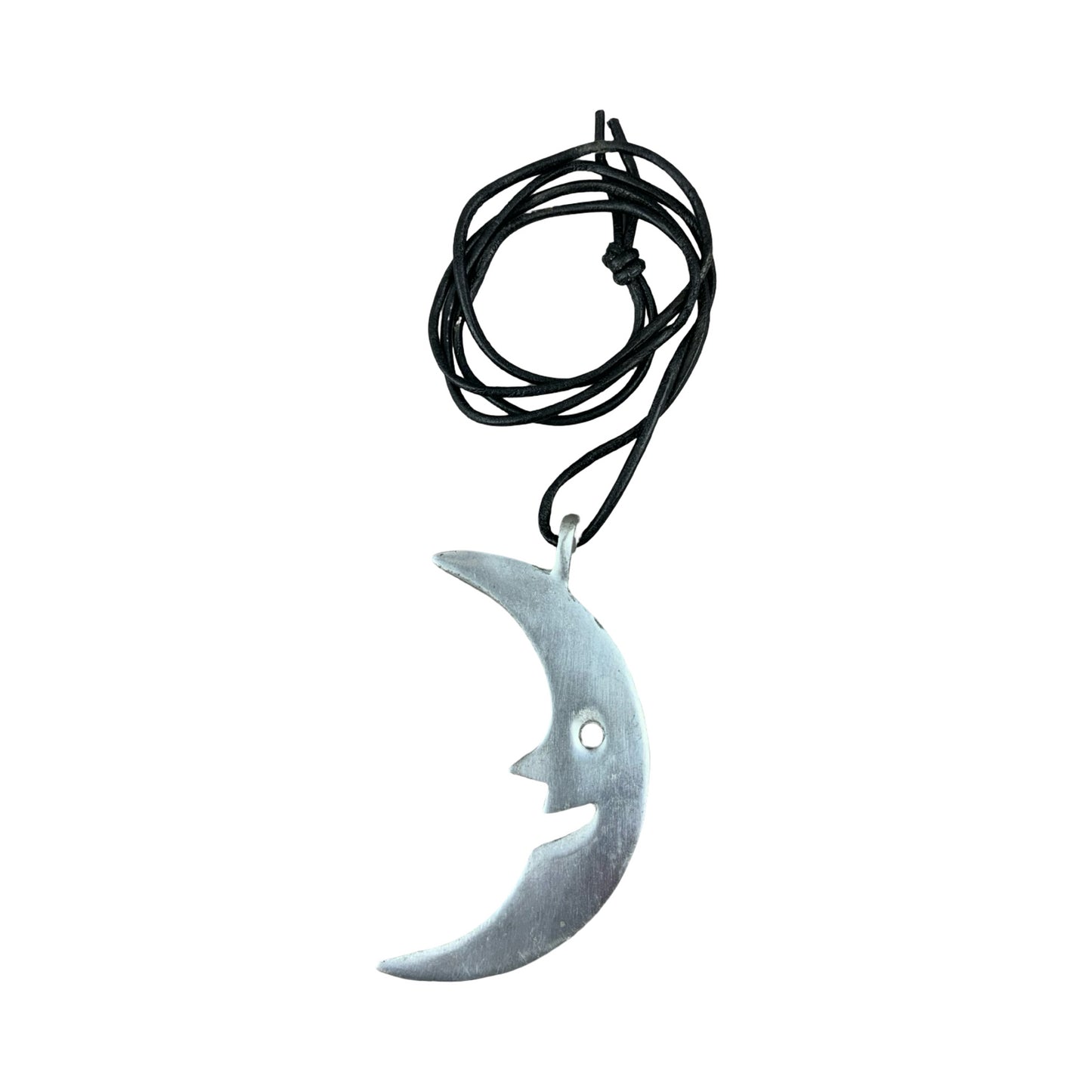 Vintage Deadstock 90s Y2K Large Metal Moon Celestial Thong Necklace