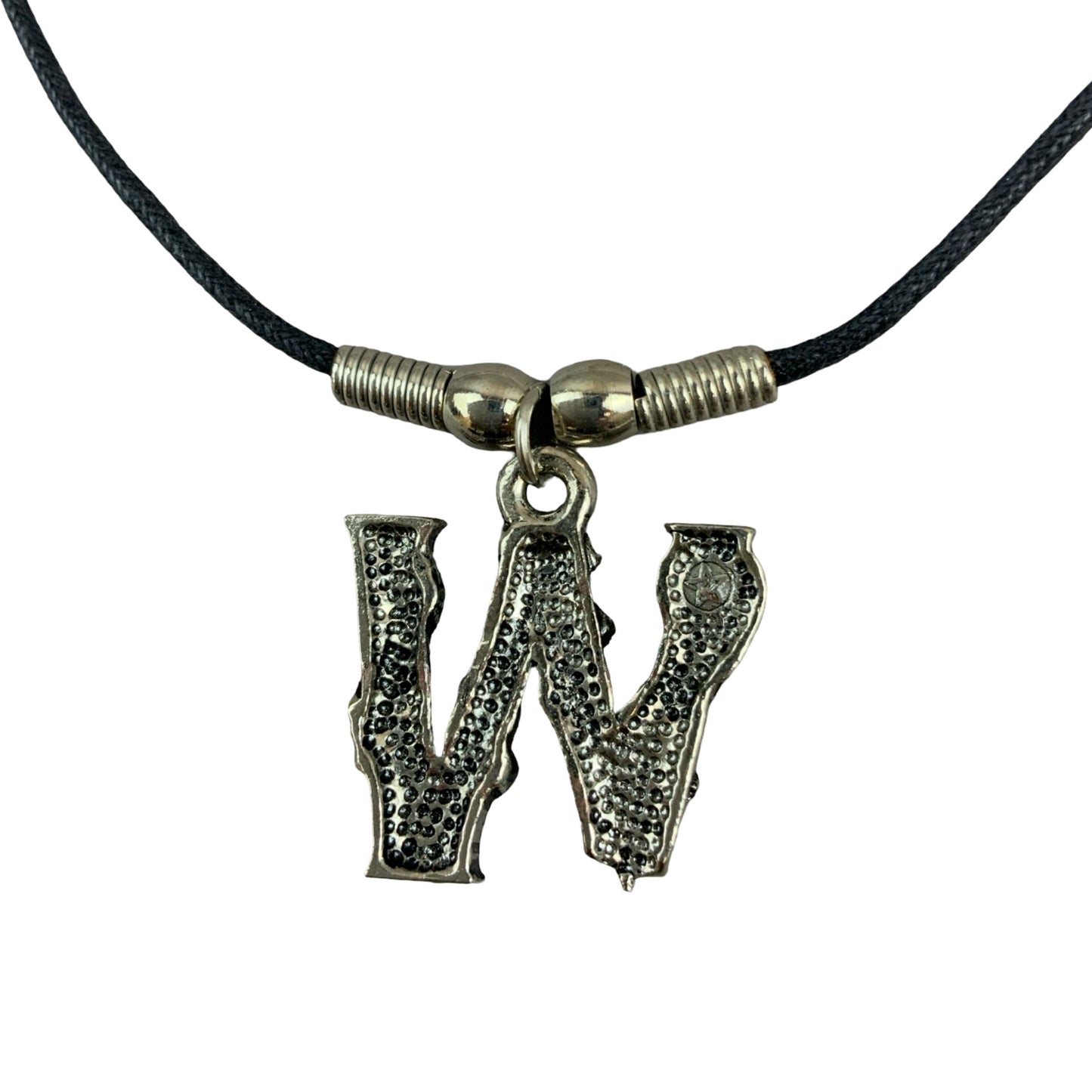 Vintage Deadstock 90s Y2K Clear Letter 'W' Initial Fairy Gem Thong Necklace