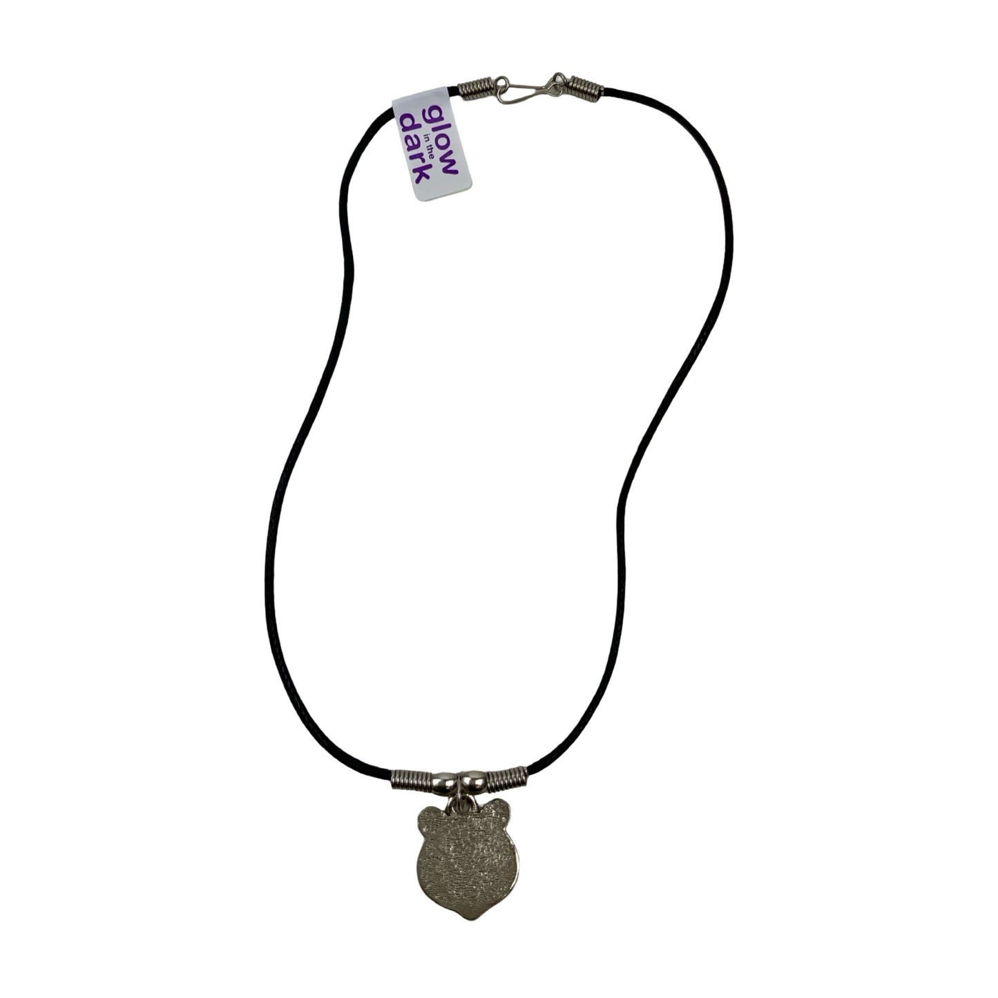 Vintage Deadstock 90s Y2K Glow in The Dark Panda Pendant Thong Necklace