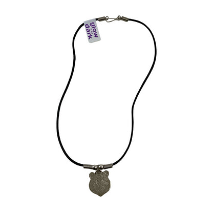 Vintage Deadstock 90s Y2K Glow in The Dark Panda Pendant Thong Necklace