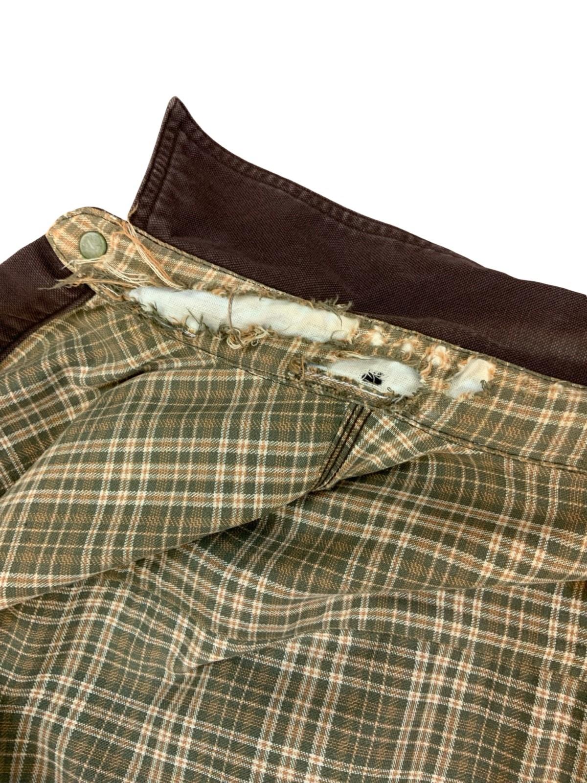 Vtg Carhartt Chocolate Brown Duck Canvas Lined Workwear Shirt Distressed XXL