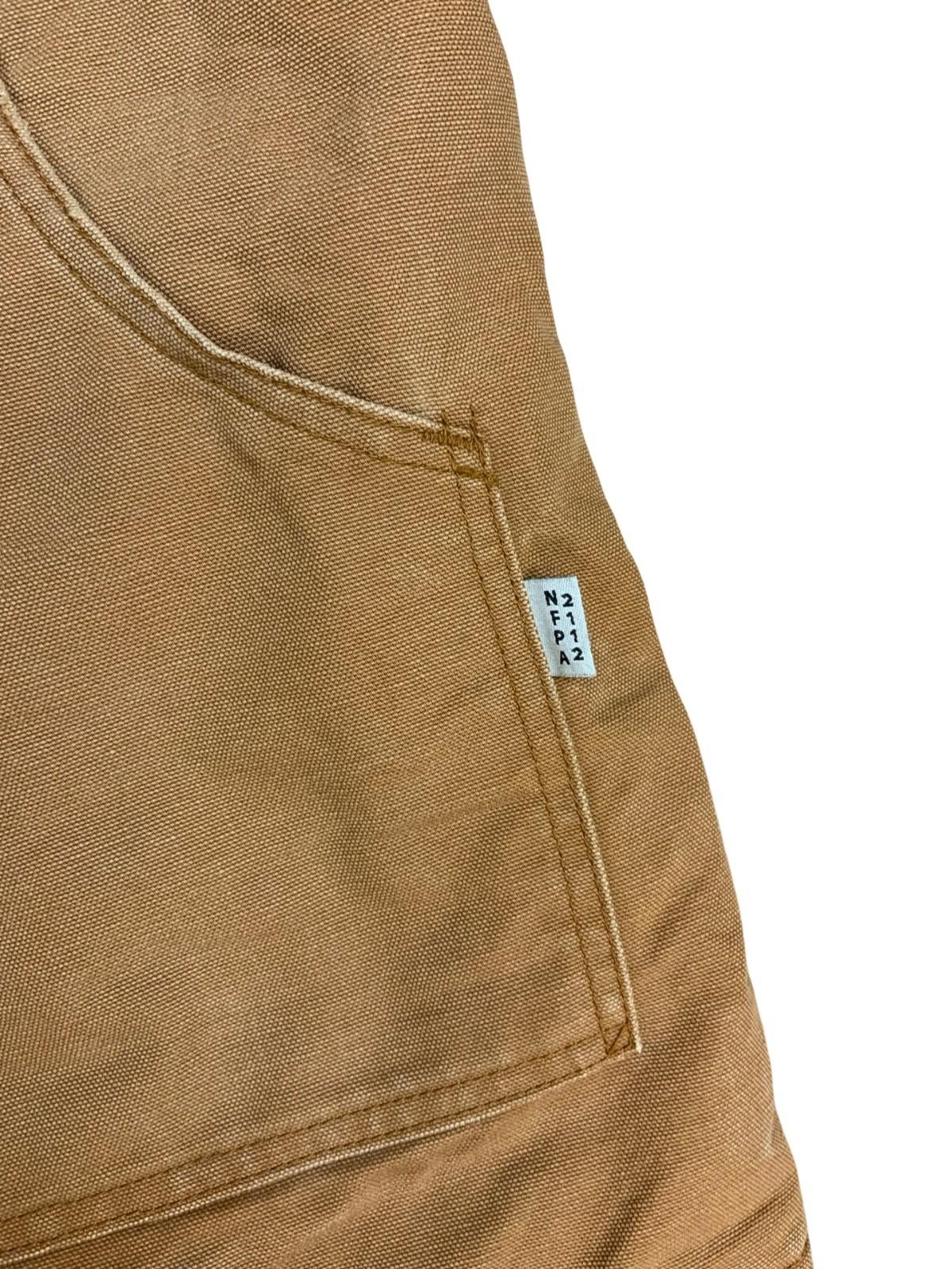 Vtg Carhartt FR tan Duck Canvas Workwear chore Jacket Hamilton Brown UK XL