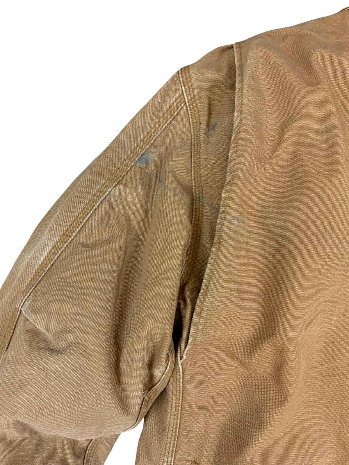 Vtg Carhartt FR tan Duck Canvas Workwear chore Jacket Hamilton Brown UK XL
