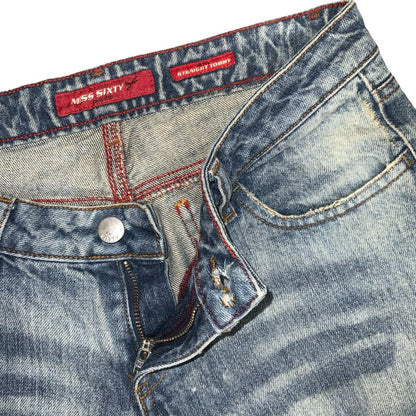 Y2K 'Miss Sixty' Blue Straight Tommy Low Rise Bootcut Denim Jeans 29W 28L