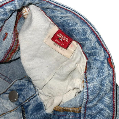 Y2K 'Miss Sixty' Light Blue Stonewash Flared Low Rise Denim Jeans 31W 33L UK12