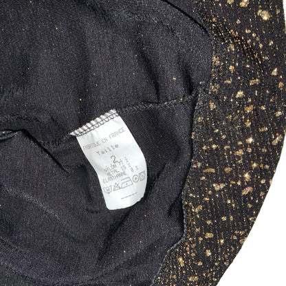 Vintage ‘Catwalk’ Black Gold Sparkle Crop Bolero Jacket 8 10 12