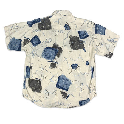 80s White & Blue Shirt L