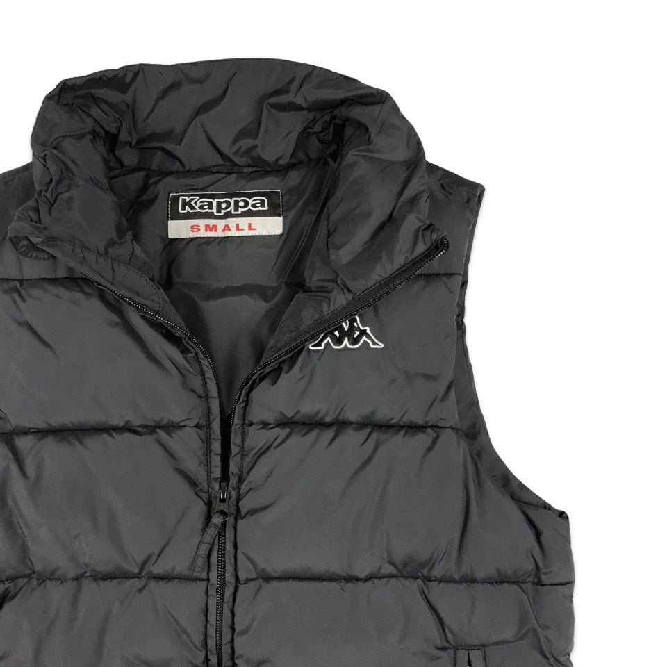 Vintage Kappa Black Puffer Gilet M