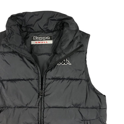 Vintage Kappa Black Puffer Gilet M