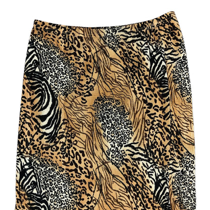 90s Animal Print Mermaid Midi Skirt