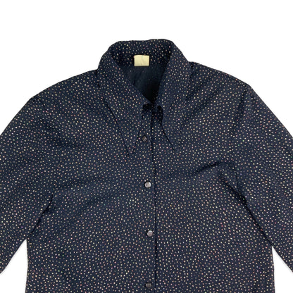 Vintage Navy Blouse with Gem Detail XXL