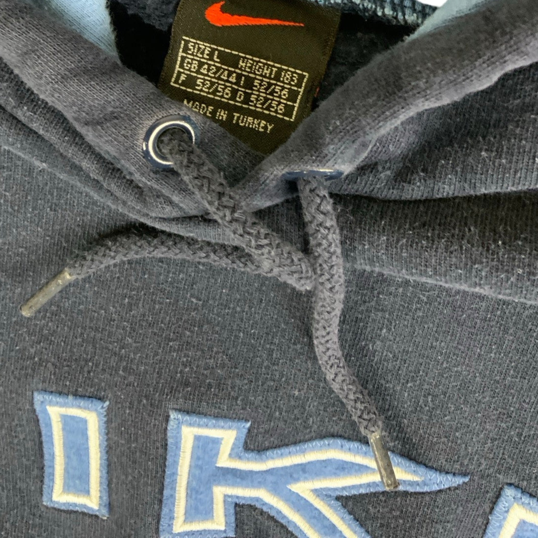 Vintage 90s Nike Spell Out Blue Hoodie L XL