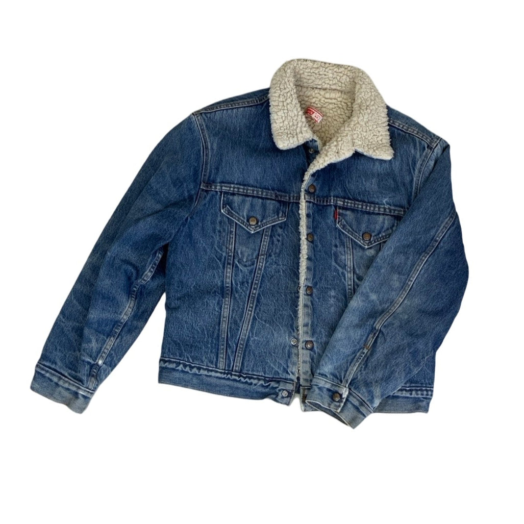 Vintage 90s Levi's Sherpa Denim Jacket M L