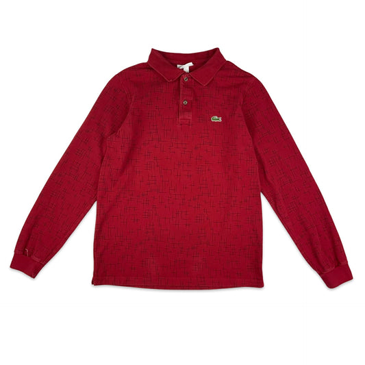 Preloved Red Lacoste Polo Shirt S M