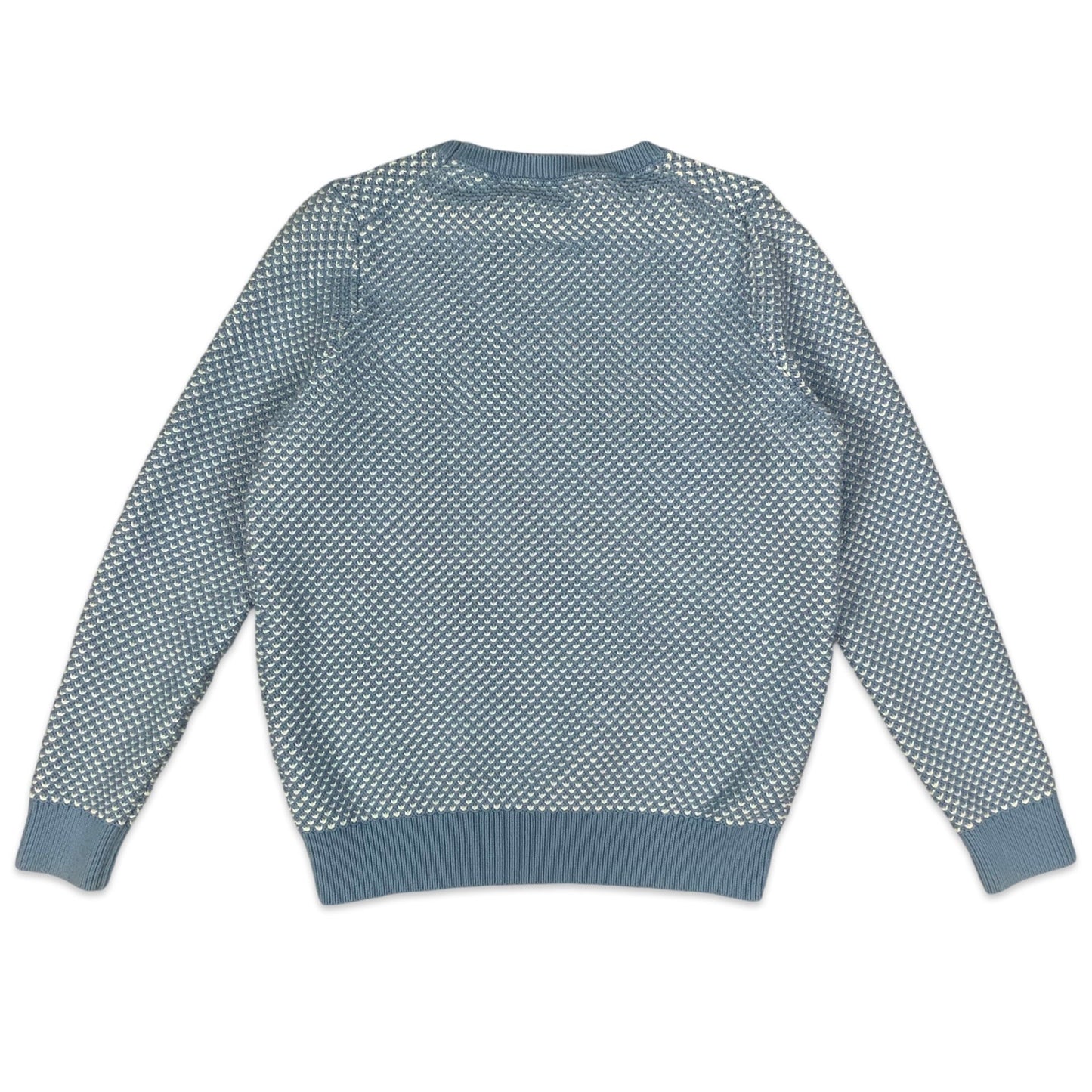 Preloved Blue & White Tommy Hilfiger Knit Jumper L XL