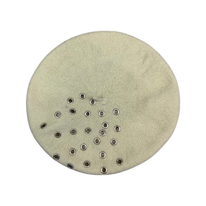 Vintage Cream Eyelet Beret