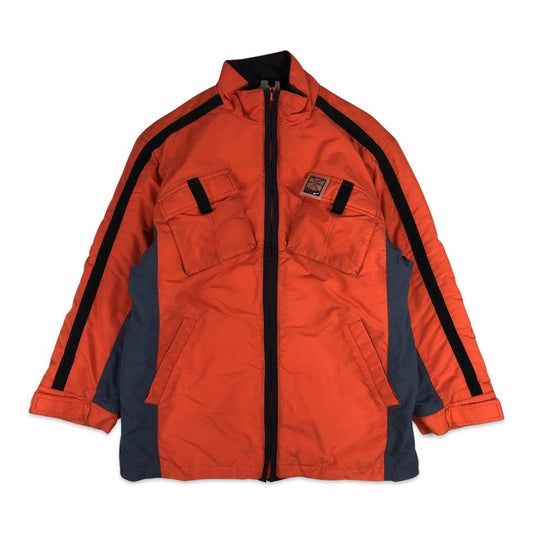 Vintage Y2K Nike Orange and Black Puffer Jacket M