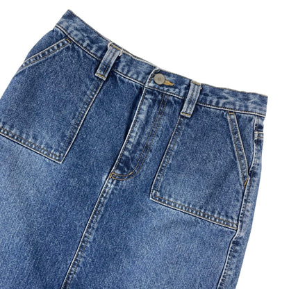 Vintage Denim Carpenter High Waisted Skirt 10