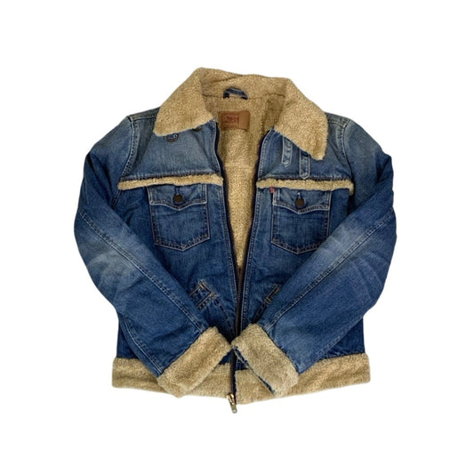 Vintage 00s Levi Strauss & Co Zip-Up Sherpa Denim Jacket S