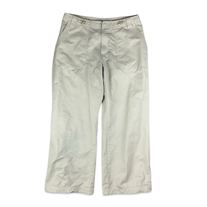 90s Beige Petite Leg Cargo Trousers 12 14