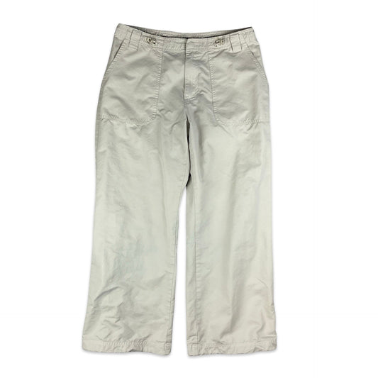 90s Beige Petite Leg Cargo Trousers 12 14
