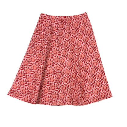 Vintage 60s 70s Peach Midi Circle Swing Skirt XS 8