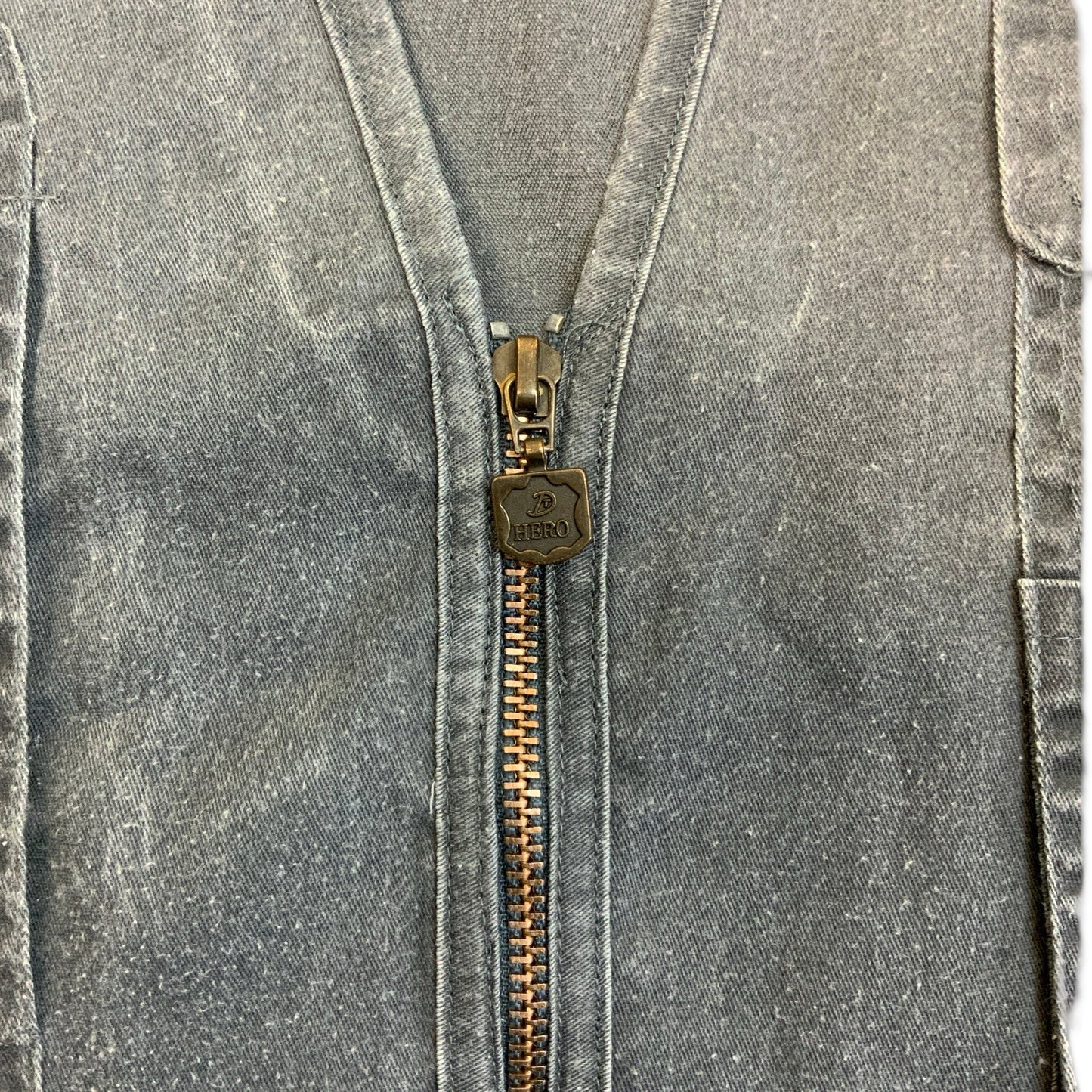 Grey Utility Fisherman Cargo Zip Up Waistcoat Vest XL