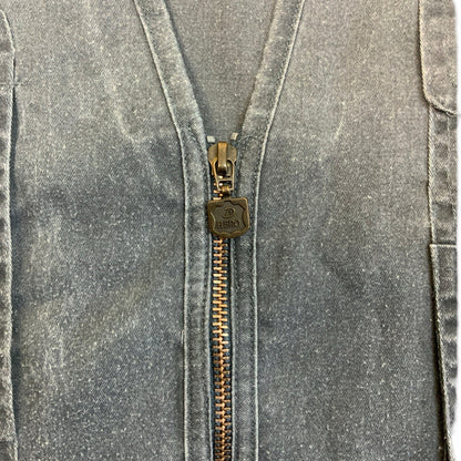 Grey Utility Fisherman Cargo Zip Up Waistcoat Vest XL