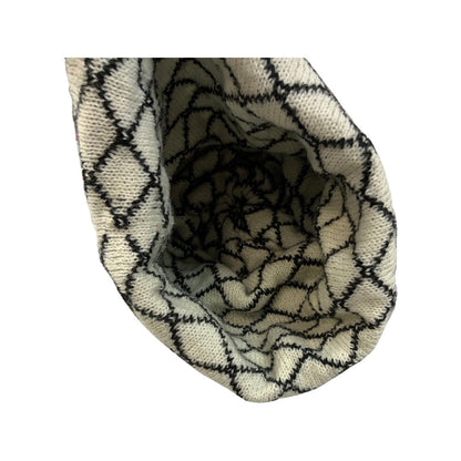 Vintage Checked Pattern Knitted Wool Hat