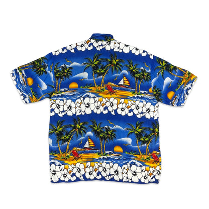 Vintage Beach Theme Print Shirt M L