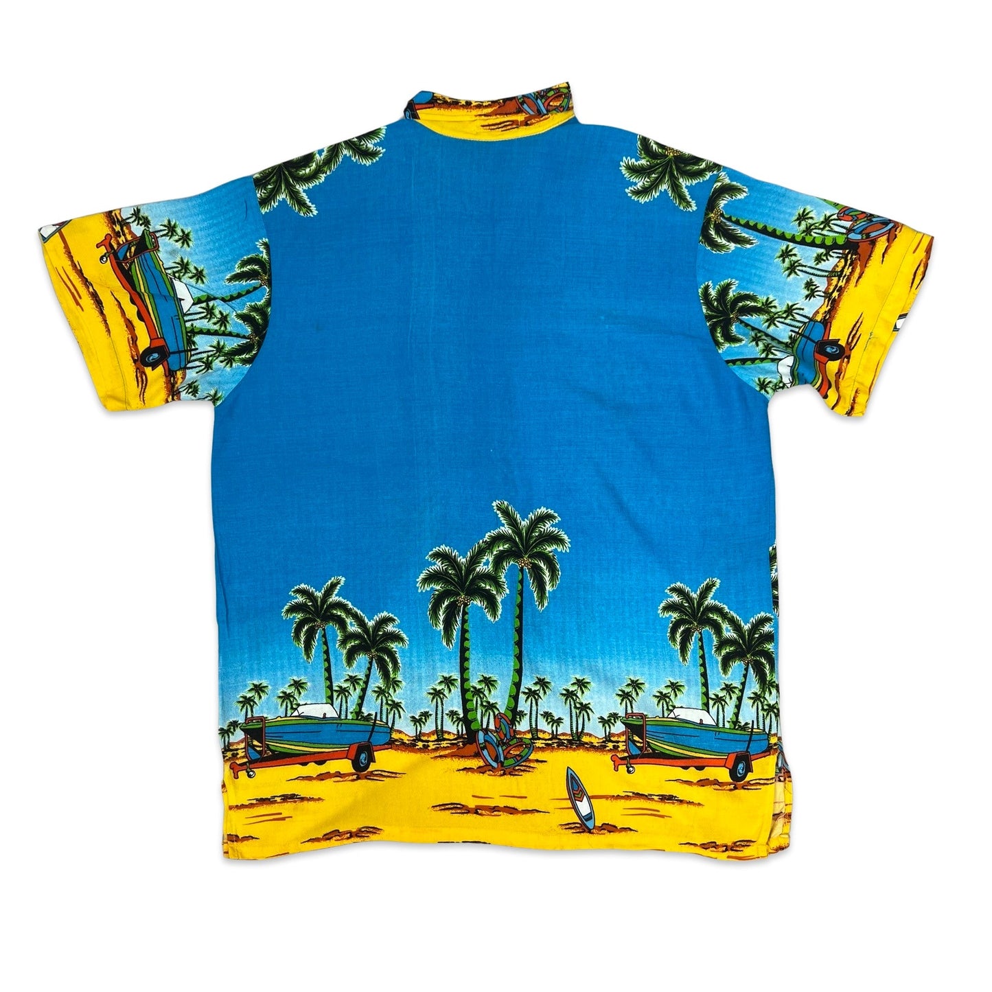 Vintage 'Adriani' Beach Print Hawaiian Shirt L XL