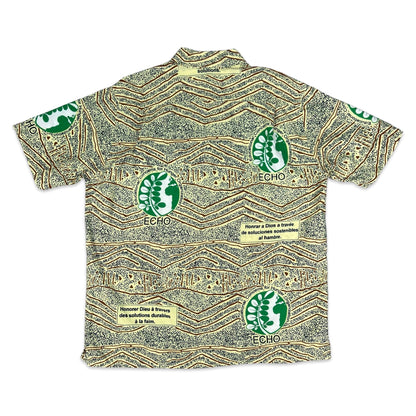 Vintage Beige Brown & Green Education Concerns for Hunger Organization Shirt M L