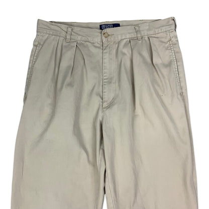 90s Beige Ralph Lauren Trousers W33 L30