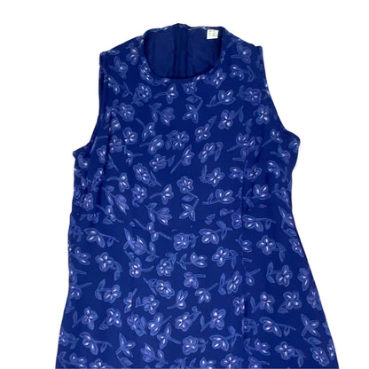 Vintage Blue Floral Aline Dress 16