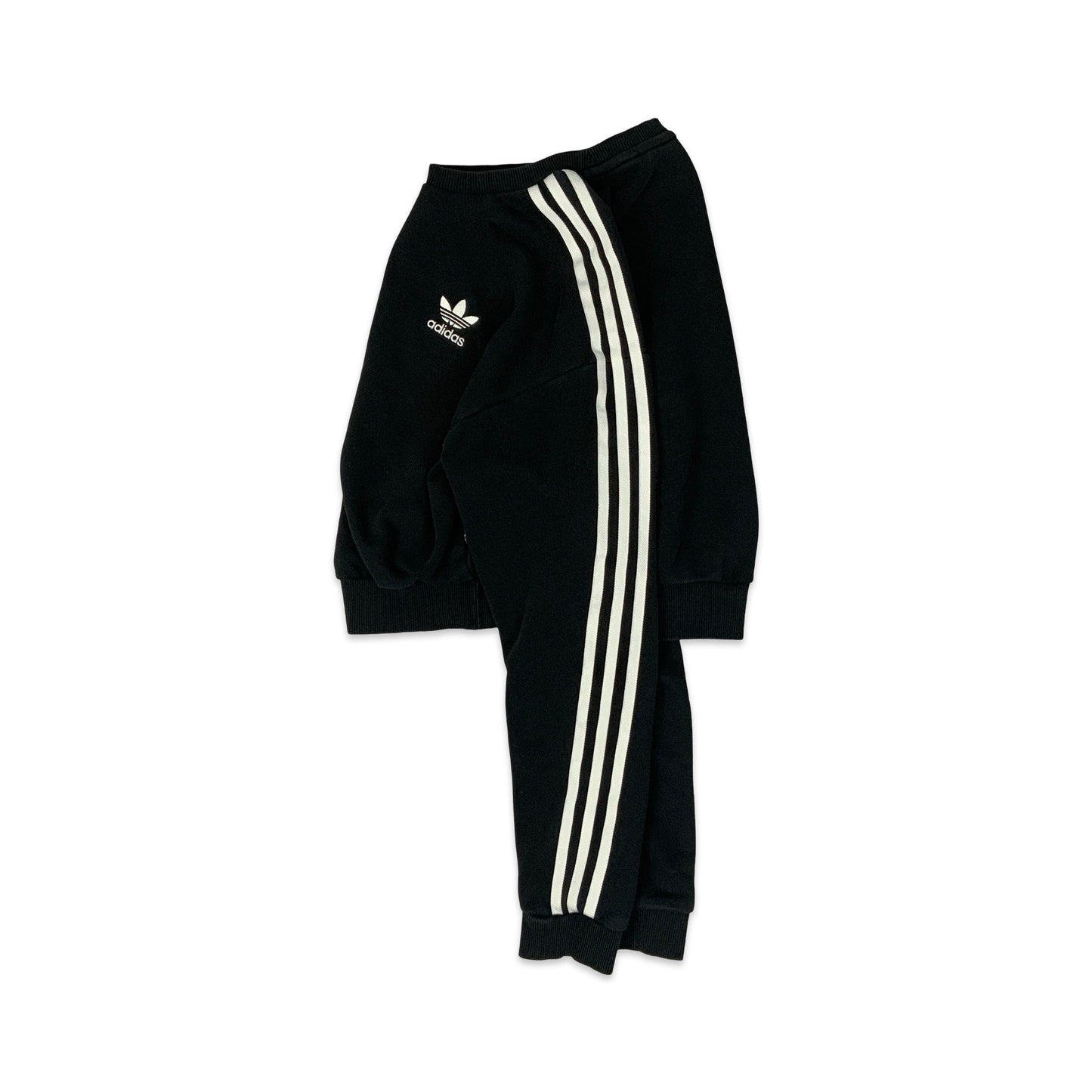 Preloved Black & White Adidas Cropped Jumper 10