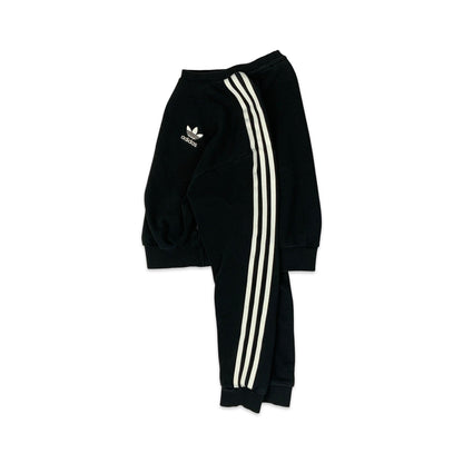 Preloved Black & White Adidas Cropped Jumper 10