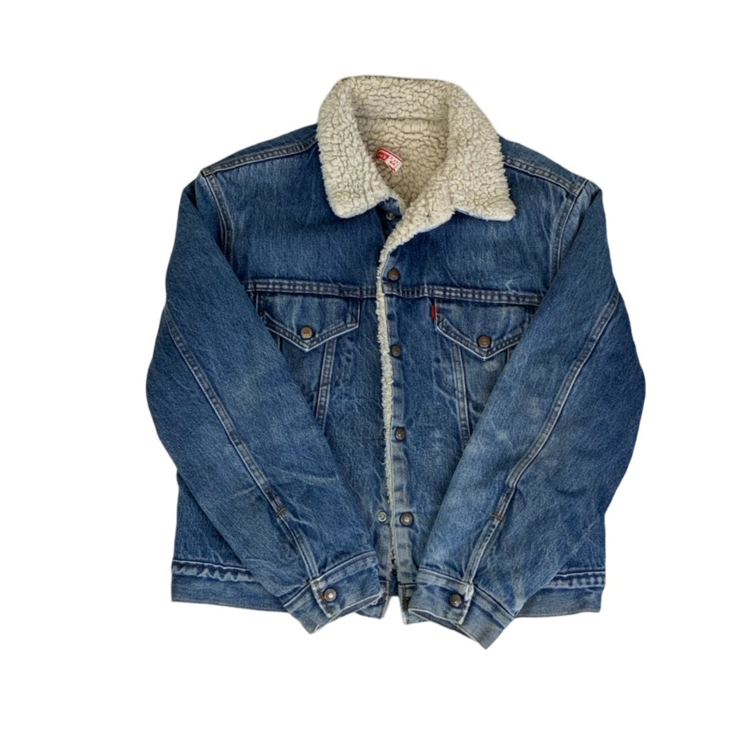 Vintage 90s Levi's Sherpa Denim Jacket M L