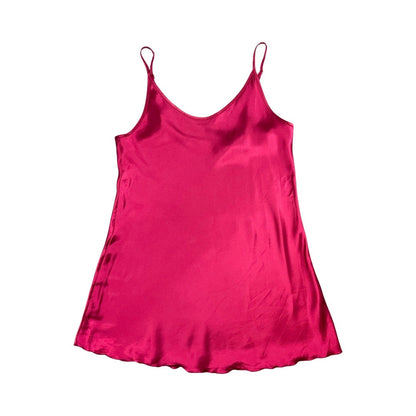 Vintage 90s Red Cami Satin Slip Dress 12 14