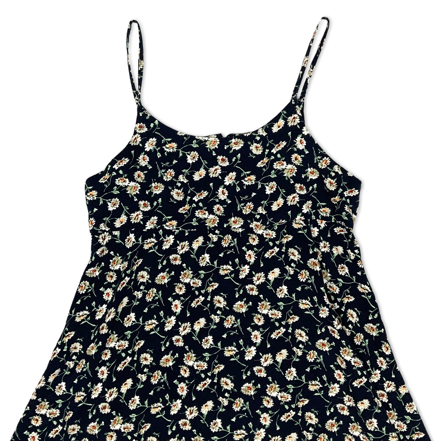 Vintage Navy & White Floral Mini Dress 4 6
