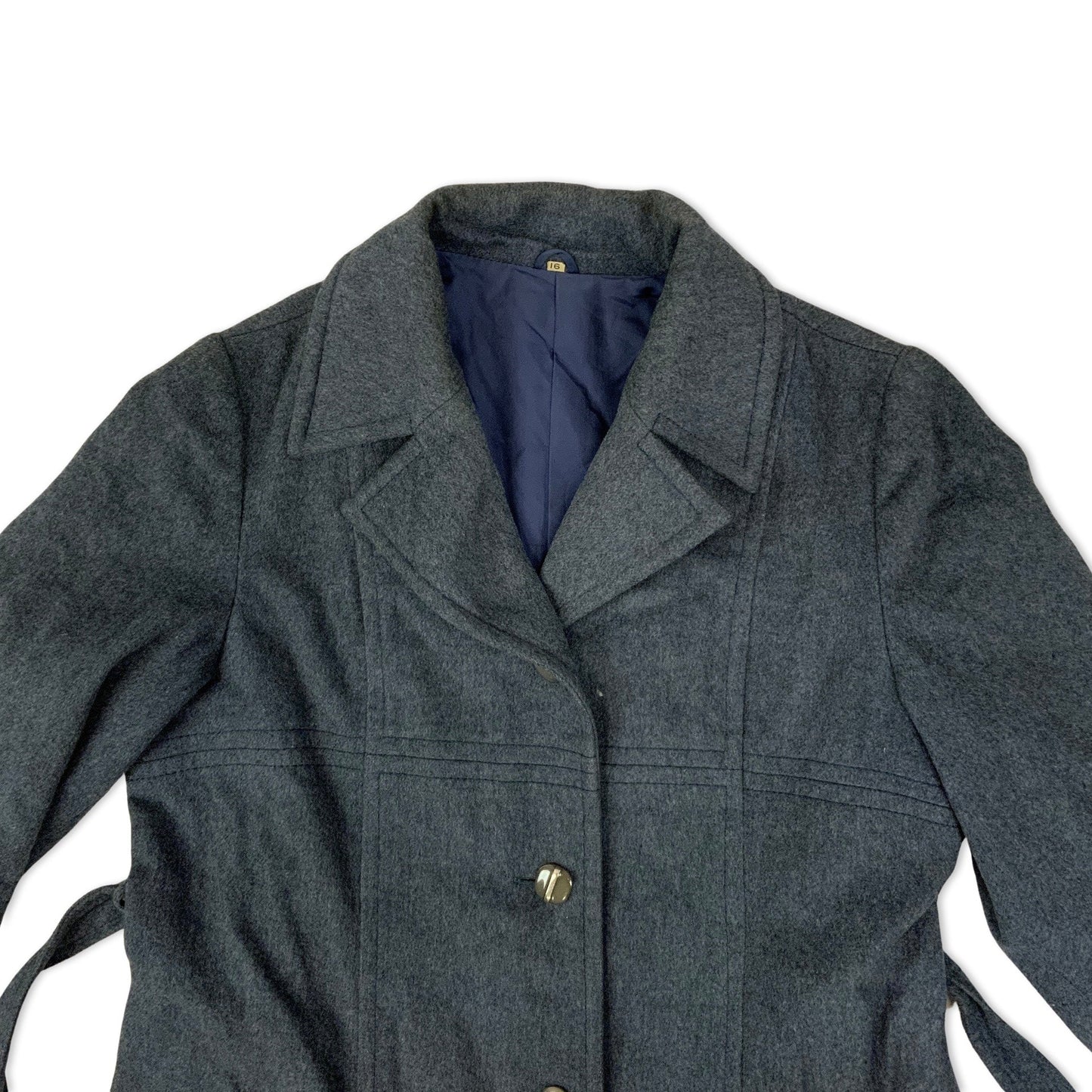 Vintage Grey Ladies' Wool Trench Coat 12