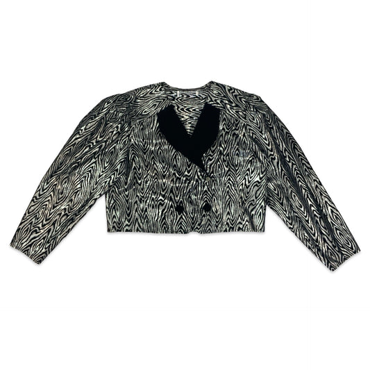 Vintage Black & Silver Cropped Jacket 16