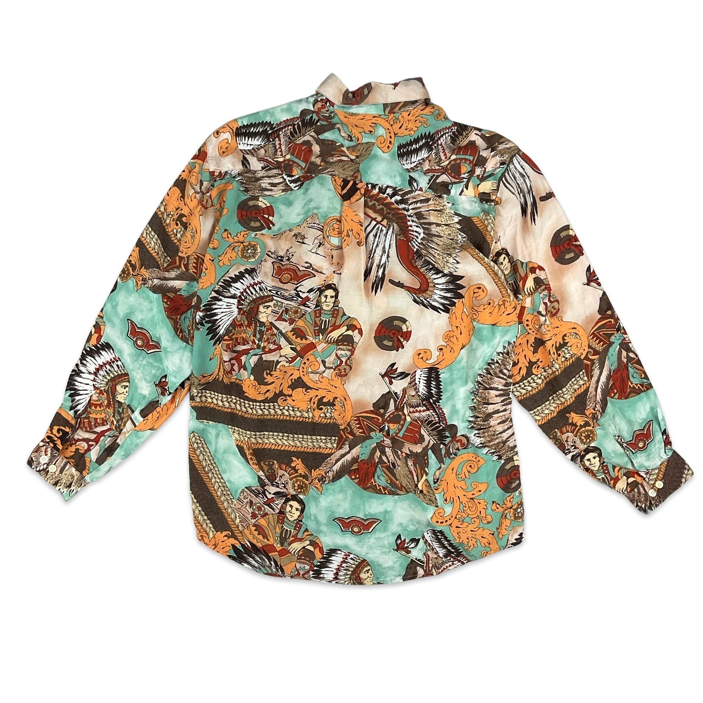 Vintage Western Print Shirt L