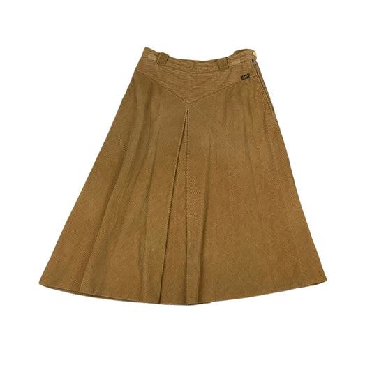 Vintage 90s ‘PAP’ Beige Corduroy Midi Skirt XS 6 8