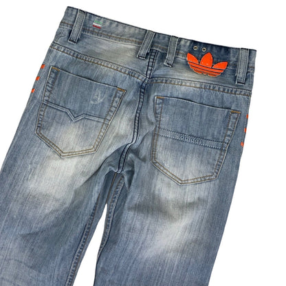 Vintage Diesel Industry Denim Division x Adidas Distressed Straight Leg Jeans 8