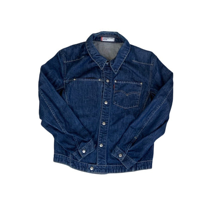 Vintage 90s Levi's Engineered Jeans Pop Button Denim Lightweight Shirt Jacket S