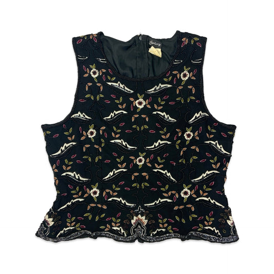 Vintage Floral Embellished Top 14 16