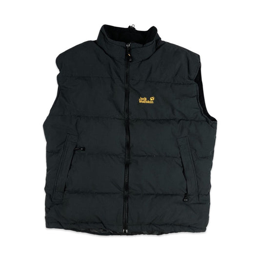 Vintage Preloved Jack Wolfskin Black Puffer Gilet L